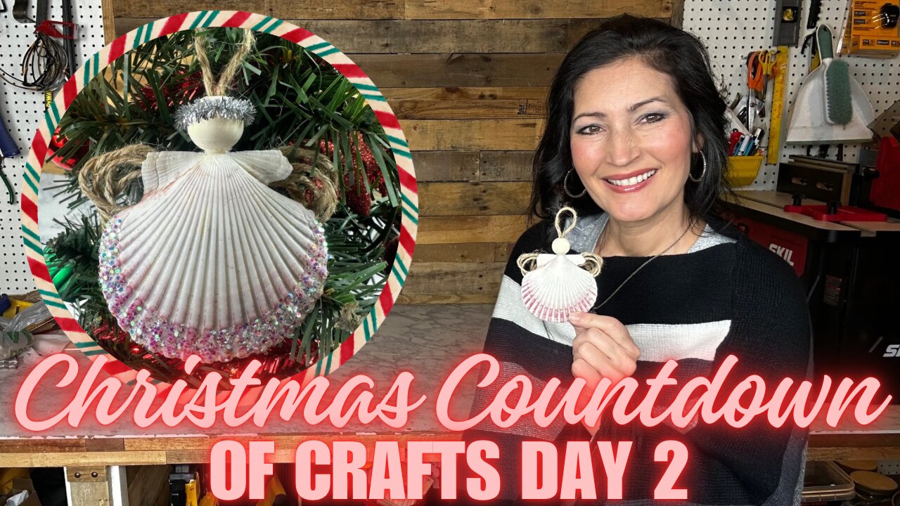 Christmas Countdown of Crafts Nature Edition Day 2, Making Angel Ornaments from Shells