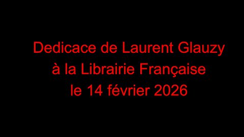 Dédicace de Laurent Glauzy à la Librairie Française le 14 février 2026