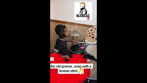8 year old drummer 🥁 #dopedrummer #majorscaletv