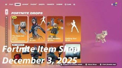 Fortnite Item Shop|December 3, 2025(*New* Sidekick & Jam Track)