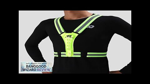 WEST BIKING Night Cycling Clothing 4 LED Beads Type-C Rechargeable Adjustment Running Review