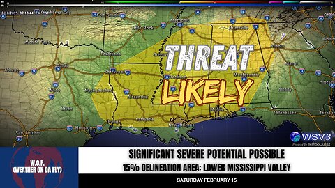 🌪️ Significant Severe Storm Threat Looms for Lower MS Valley Saturday! 2/10/25 #shorts #weather