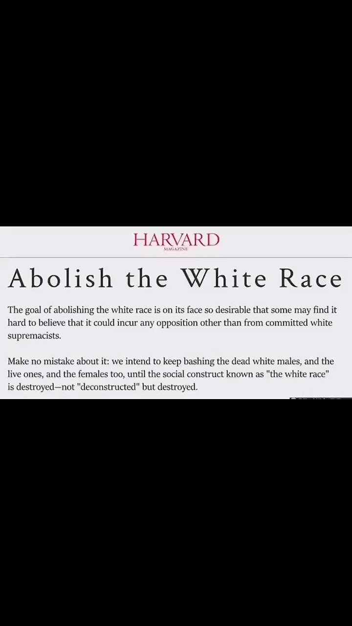 Horror: Public calls for White genocide