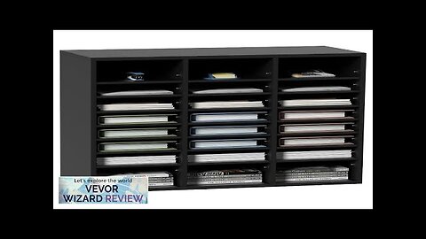 VEVOR Wood Literature Organizer 24 Compartments File Sorter with Removable Shelves Review