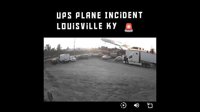 UPS Plane Incident Louisville Ky With Live Speed and Slow Motion