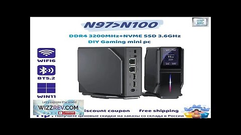 SZBOX S1 n97 mini pc gamer pk n100 DDR4 3200MHz+NVME SSD 3.6GHz Review