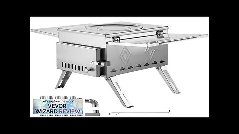 VEVOR Tent Wood Stove 17.5x14.7x10.6 inch Camping Wood Stove 304 Stainless Steel Review