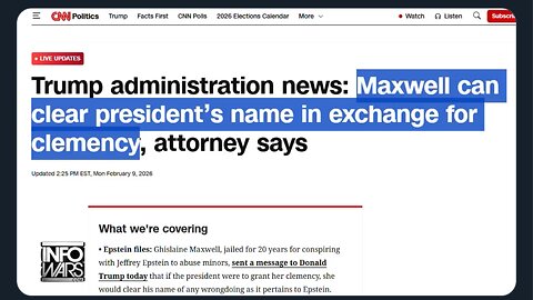 BREAKING: Ghislaine Maxwell Sends Message To Trump Asking For Clemency If She Clears Trump's Name