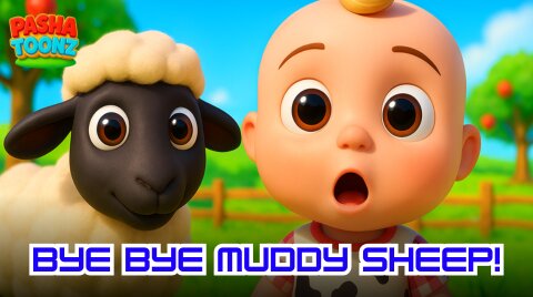 Bye Bye Muddy Sheep! 🛁🐑 Farm Bathtime Fun for Kids | 🍉 CoComelon – JJ’s Baby Rhymes | PashaToonz
