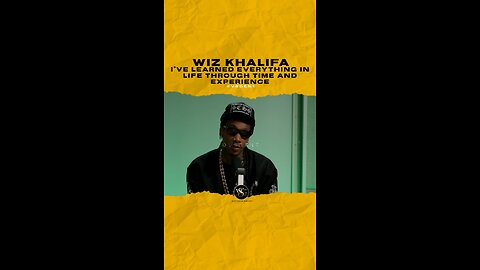@wizkhalifa I’ve learned everything in life through time and experience. #wizkhalifa 🎥 @applemusic