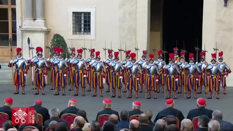 Papa Leão XIV no juramento da Guarda Suíça