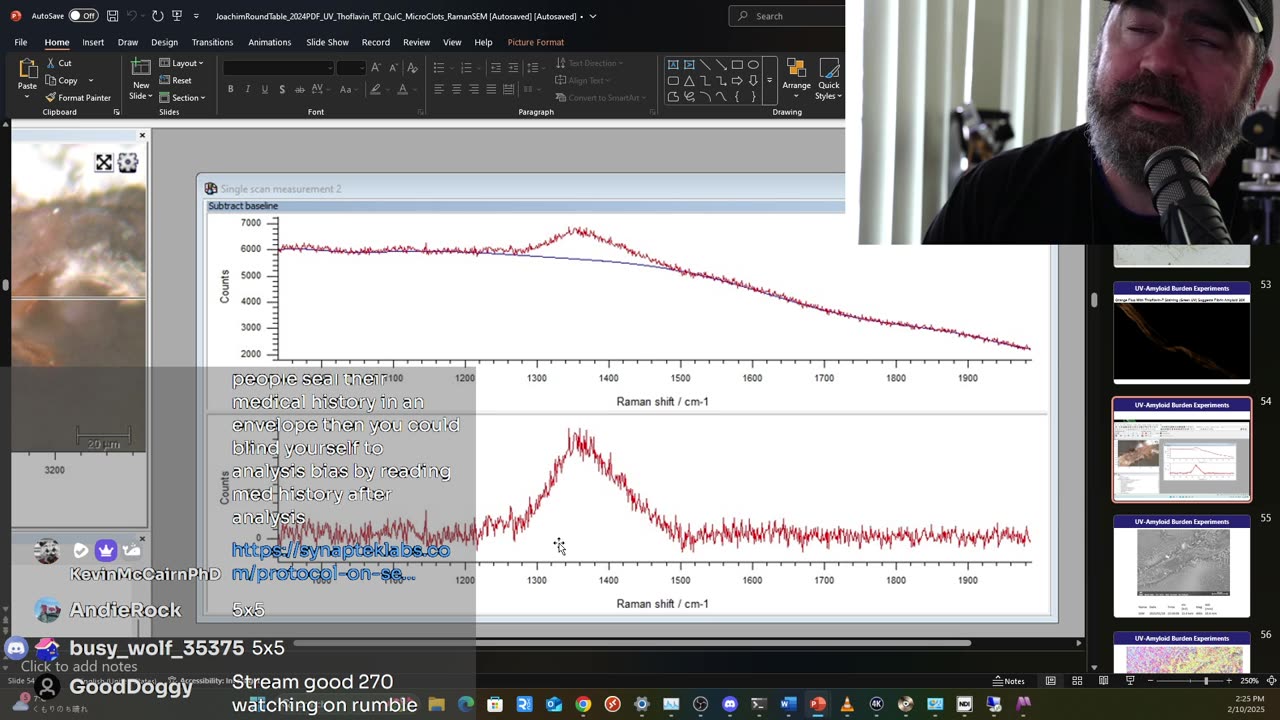 Clots - Raman Spec / SEM Data (clip)