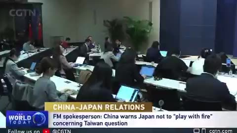 Chinese Foreign Ministry says "If Japan intervenes militarily in the Taiwan Strait situation...