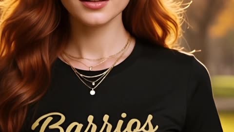 Is this the boldest tee you'll ever wear or what? Barrios makes a statement loud and clear