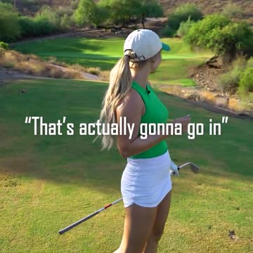 Hailey Ostrom attemps a hole-in-one #golf #golfer #professional #athlete #green #fairway #hit #swing