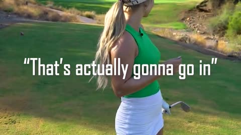 Hailey Ostrom attemps a hole-in-one #golf #golfer #professional #athlete #green #fairway #hit #swing