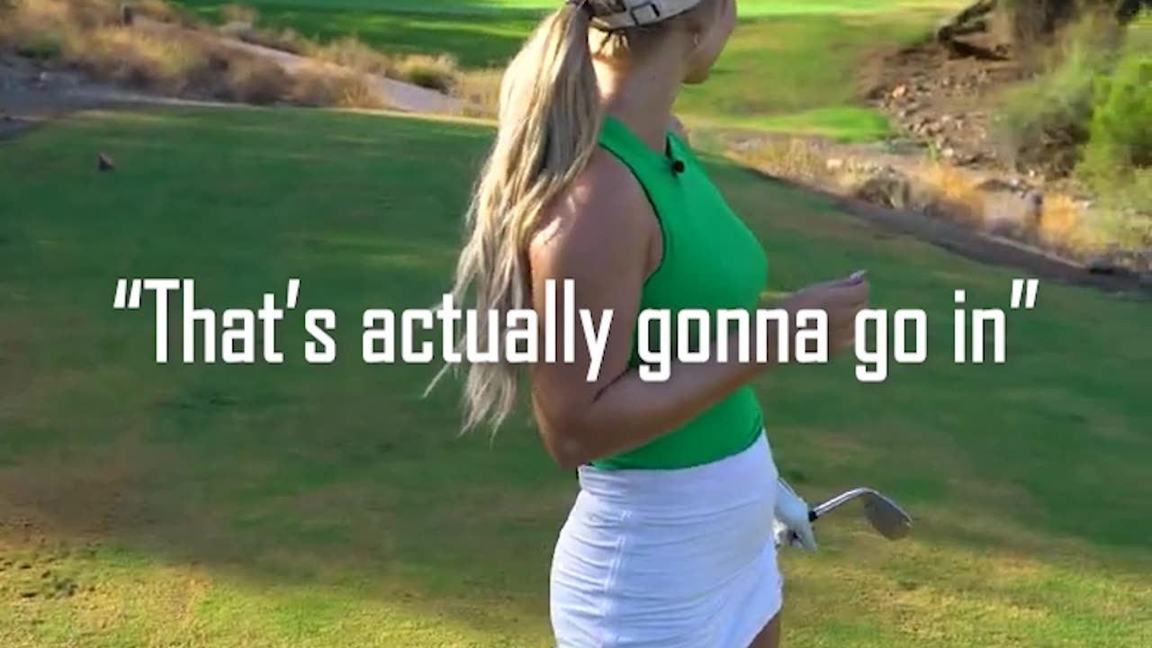 Hailey Ostrom attemps a hole-in-one #golf #golfer #professional #athlete #green #fairway #hit #swing