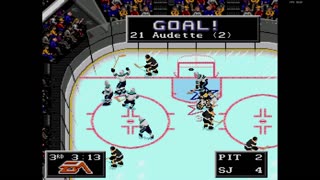 NHL '94 Franchise Mode 1992 Regular Season G34 - Len the Lengend (SJ) at Chris O (PIT)