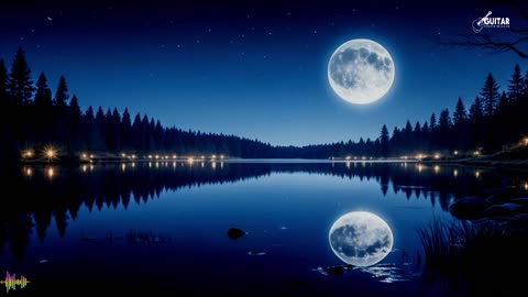 Calm Moonlit Lake: 1 Hour of Relaxing Guitar Acoustic Music for Sleep, Study, and Stress Relief 🎶🌙