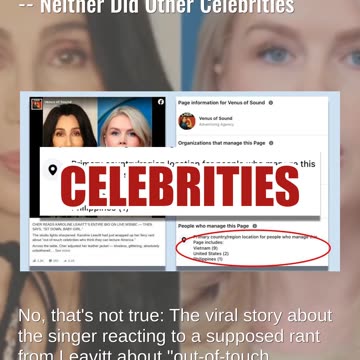Fact Check: Cher Did NOT Read Karoline Leavitt's Bio Live On MSNBC -- Neither Did Other Celebrities