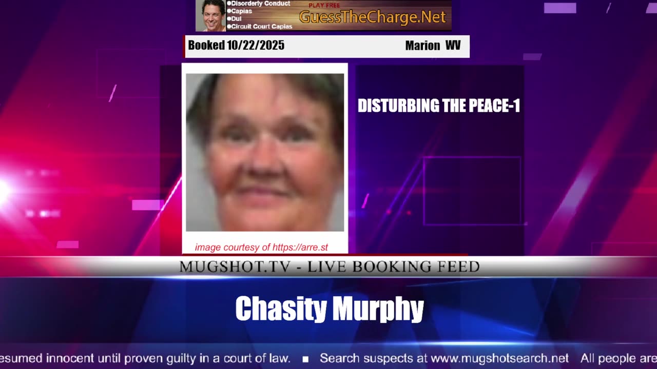 Mugshot TV - Live Arrest Booking Video Stream
