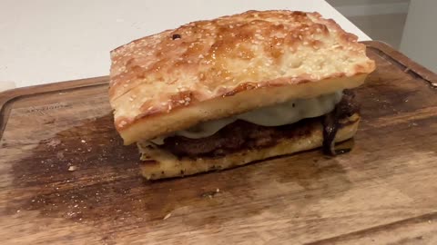 Tenderloin sandwich on homemade bread