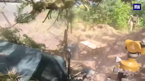 Combat work of crews of D-30 howitzers