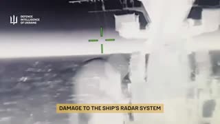 Russian Warship Hit by Multiple Attack Drones