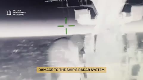 Russian Warship Hit by Multiple Attack Drones