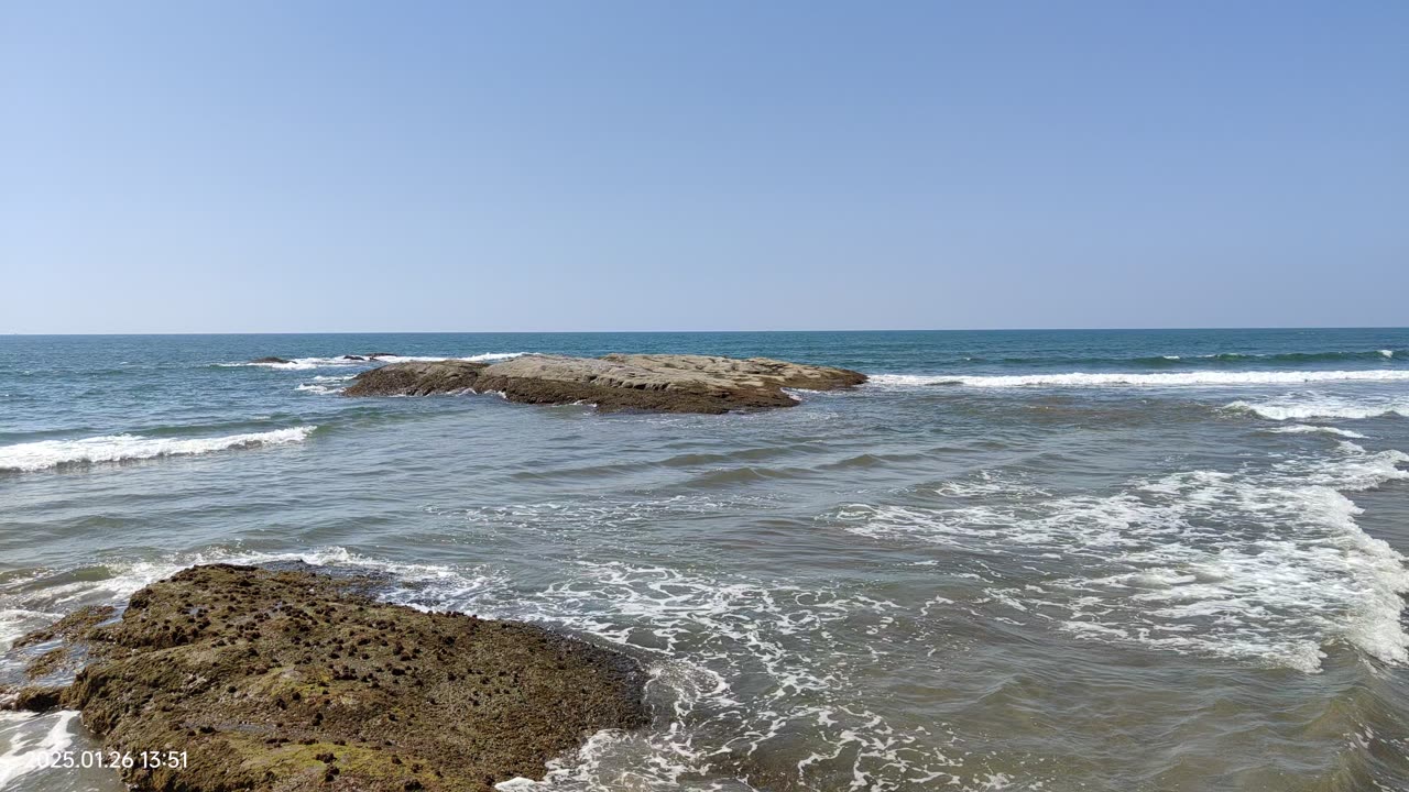 Goa beach pure blue water