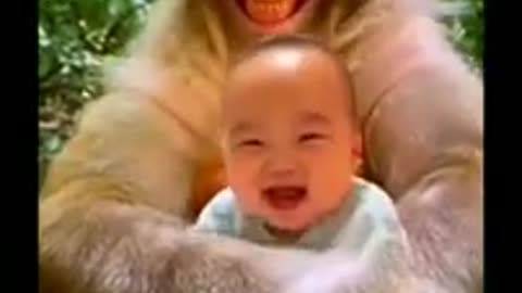 Cute Baby and Monkeys Good Smiled Videos 2022