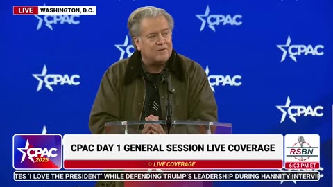 Steve Bannon CPAC 2025 Day One - 2/20/25