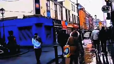 Irish man stands still in Dublin for 2 minutes. Where are the white people