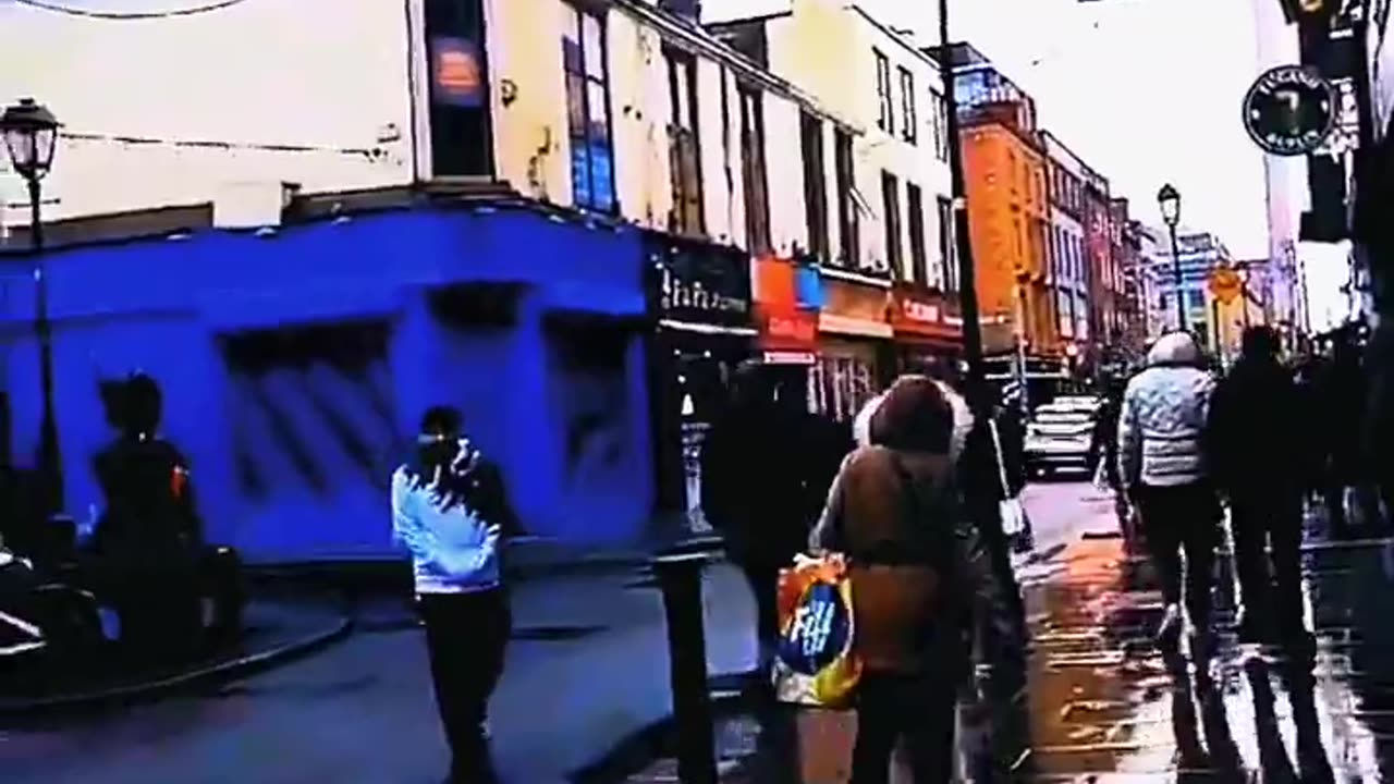 Irish man stands still in Dublin for 2 minutes. Where are the white people