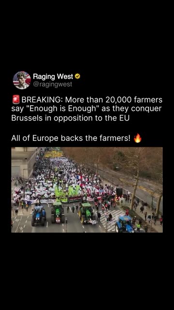 🚨BREAKING: More than 20,000 farmers say “