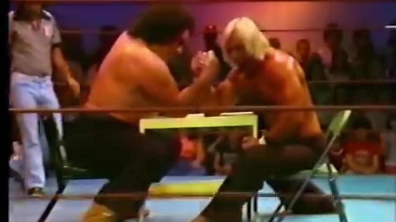 Hulk Hogan Vs. Andre The Giant Arm Wrestling Match