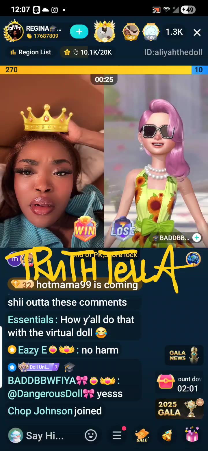 LIYAH THE DOLL SUNDAY NIGHT TEAM PK