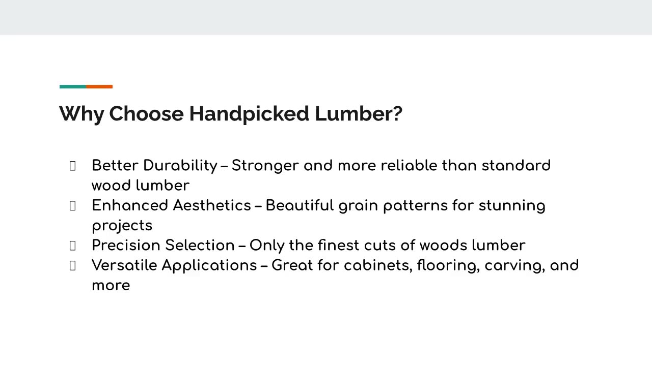 Handpicked Lumber: The Perfect Choice for Quality Woodworking