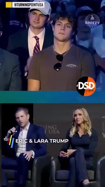 Eric an Laura Trump TPUSA ~ Taking some tough Questions