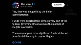 Elon Musk: Funds were diverted from the federal government to maximize the number of illegals