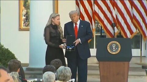 ERIKA KIRK ACCEPTS CHARLIE’S PRESIDENTIAL MEDAL OF FREEDOM