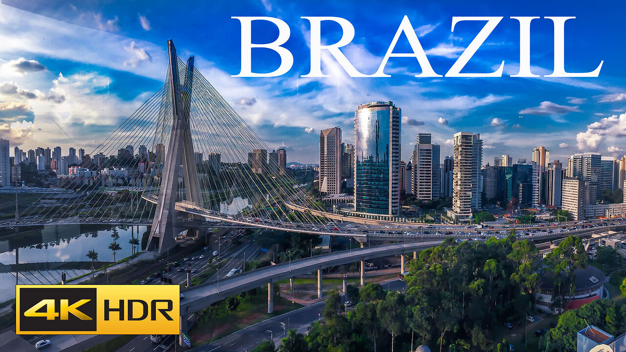 BRAZIL 4K HDR 60FPS VIDEO WITH RELAXING SOUND VIDEO !! BRAZIL BEAUTIFULL PLASES 4K VIDEO