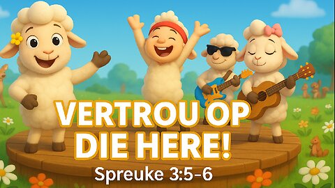 Afrikaanse Bybel lied vir kinders | Vertrou op die Here! – Spreuke 3:5-6 | Lyric Lambs