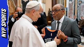 Pope Leo receives Knicks jersey from Spike Lee at the Vatican