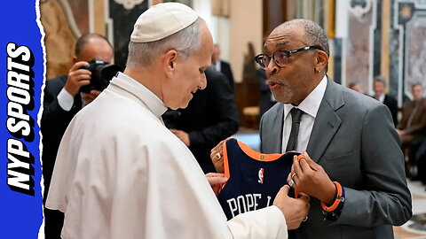 Pope Leo receives Knicks jersey from Spike Lee at the Vatican