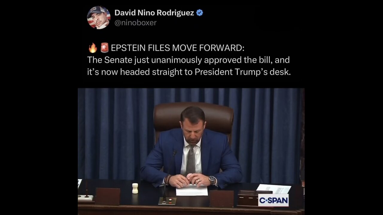 David Nino Rodriguez ~ Here it comes… The Senate just unanimously approved the bill, and it’s now headed straight to President Trump’s desk.