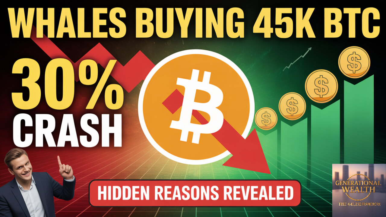 Bitcoin Bloodbath: Whales Secretly Accumulate 45K BTC While Market Crashes 30%