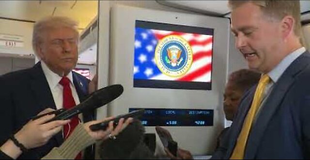 President Trump Gaggles with the Press on Air Force One [Oct. 12, 2025]