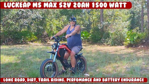 36MPH 2000W peak, 52v 20ah, full suspension, performance test. Luckeap M5 Max e-bike