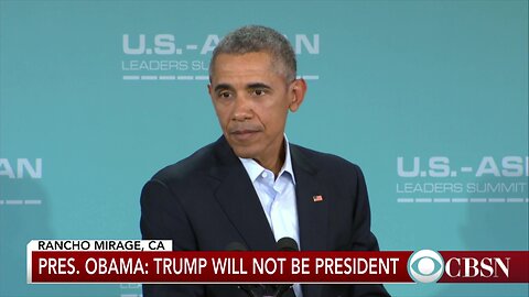 FLASHBACK - When Barack Obama said "I continue to believe Mr. Trump will not be President"